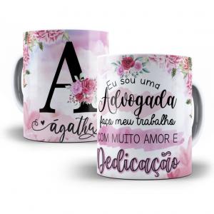 Caneca Personalizada com Nome e Profissão Caneca de Cerâmica 325ml Área de Impressão = 20 x 9,5cm    Após concluir o pagamento, clique em preencher formulário para anexar seu arquivo ou escrever seu texto
