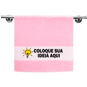 Toalha Lavabo Rosa Personalizada Do Seu Jeito Algodão/Poliéster Área de Impressão: 7x27cm Impressão frente   Após concluir o pagamento, clique em preencher formulário para anexar seu arquivo ou escrever seu texto
